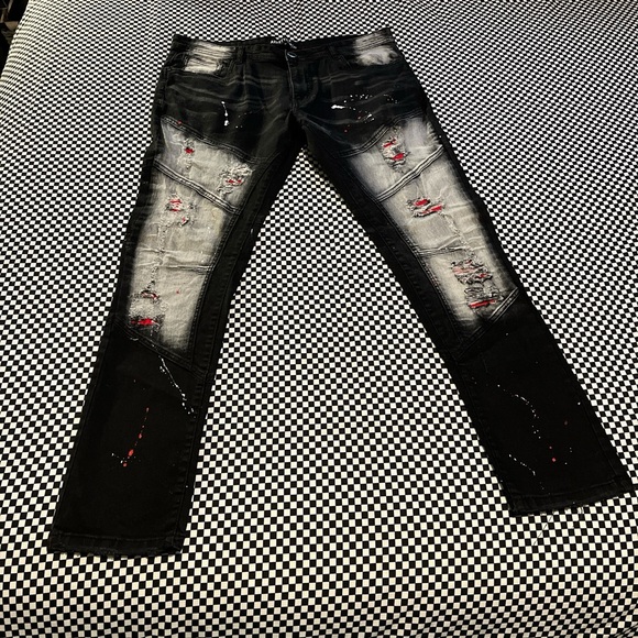 Brand new Arketype paint splatter jeans 38/32 - Picture 1 of 7